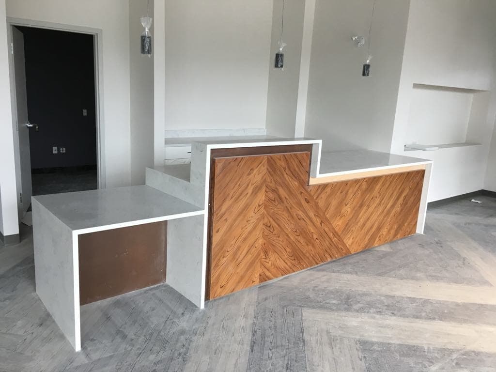 Calacatta Quartz countertop — Retail counter + display at Loka Boutique, Winnipeg
