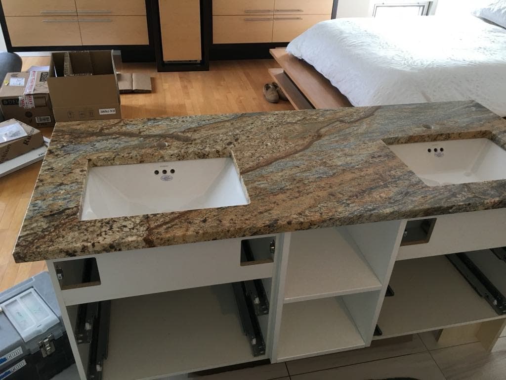 Black Pearl Granite countertop — Heritage kitchen update in Wolseley, Winnipeg